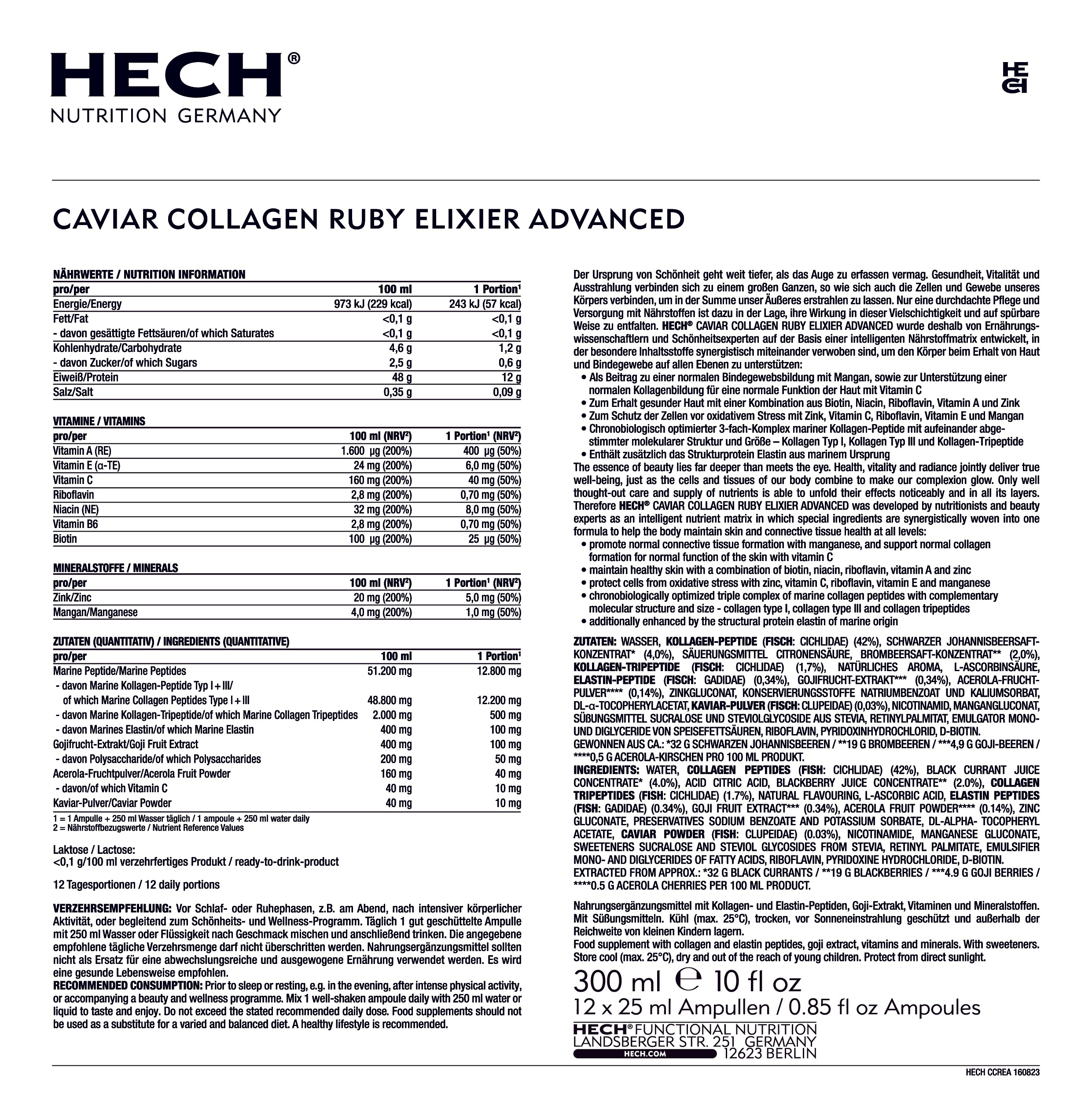 HECH® CAVIAR COLLAGEN RUBY ELIXIER ADVANCED