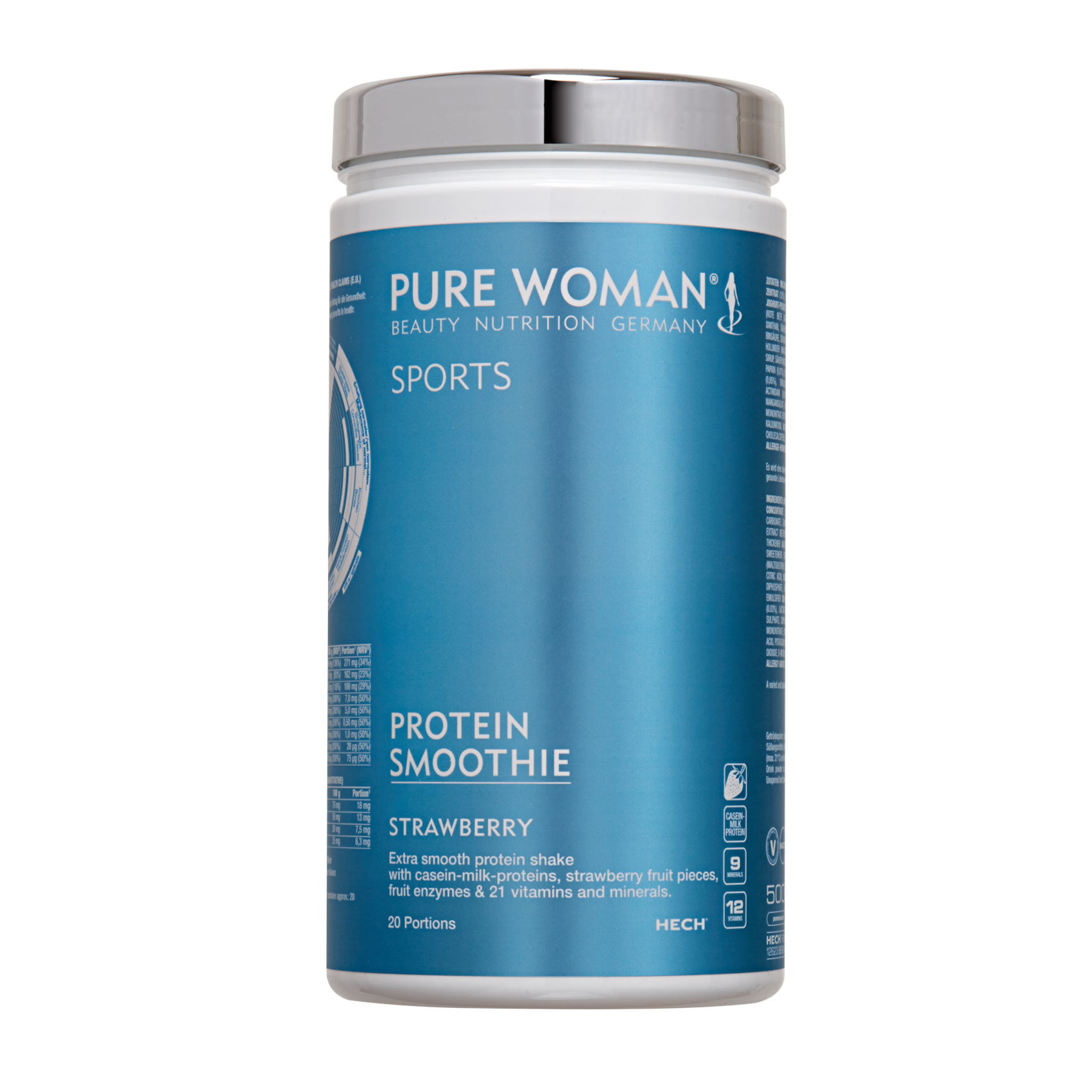 HECH PureWoman Sports Protein Smoothie Erdbeere in einer 500g Dose